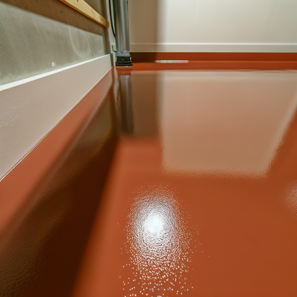 Outdoor patio with decorative earth tone epoxy in Cambridge MA